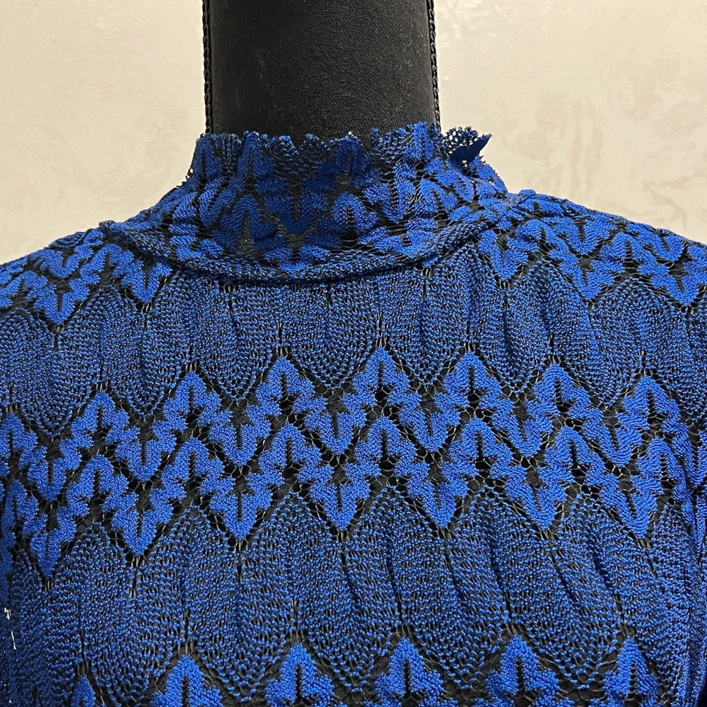 Free People Blue Lace Simone Long Sleeve Mini Dress - Picture 10 of 10